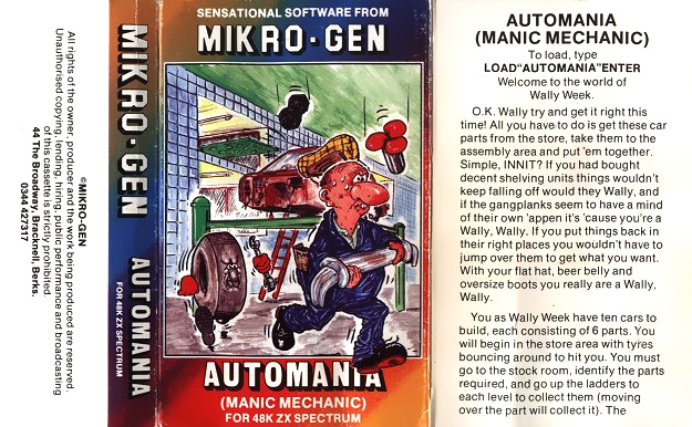 Automania box art for ZX Spectrum